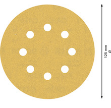 Schleifscheibe, 125 mm Durchmesser, mit acht Löchern