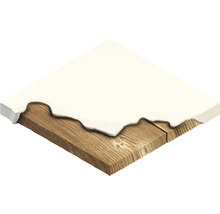 Holzbrett teilweise mit Epoxidharz versiegelt