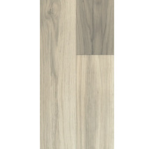 Nahaufnahme von hellem Vinylboden mit Holzoptik