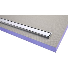 Edelstahl Duschrinne auf Dämmplatten montiert