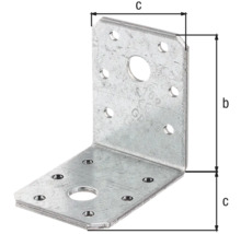 Winkelverbinder mit Maßangaben