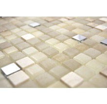 Nahaufnahme eines Mosaiks mit quadratischen Steinen