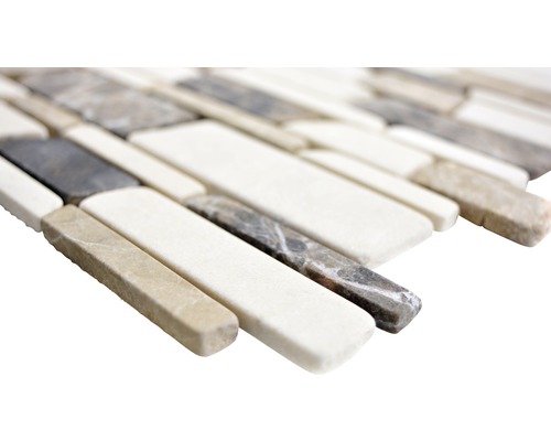 Natursteinmosaik MOS Brick 295 27,5x30 cm beige/braun