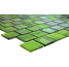 Grüne Glasmosaikfliesen, quadratisch, für Wand und Boden