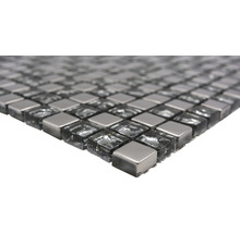 Mosaikfliese aus Glas und Metall
