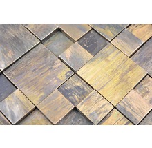 Quadratische Mosaikfliesen aus Metall