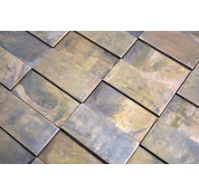 Rechteckige Mosaikfliesen aus Metall