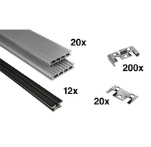 Aluminiumprofile und Befestigungselemente im Set
