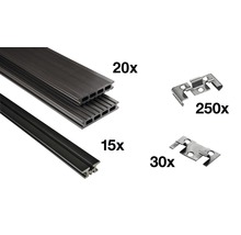 Terrassendiele und Montageklammern Set