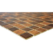 Mosaikfliese aus Holz