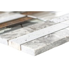 Mosaikfliese aus Marmor, Naturstein und Glas