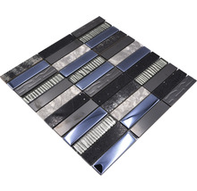 Mosaikmatte mit Glas- und Steinoptik