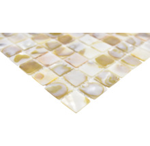 Mosaikfliese aus Perlmutt, quadratisch