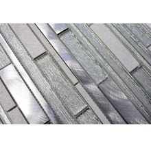 Mosaikfliese aus Glas und Naturstein