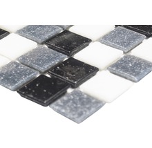 Mosaikfliese aus Glas mit quadratischen Steinen