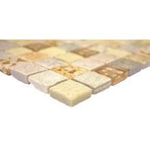Mosaikfliese aus Stein mit quadratischen Elementen
