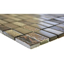Mosaikfliese aus Glas und Naturstein