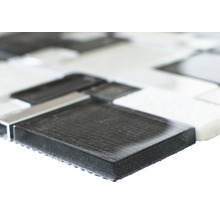 Mosaikfliese aus Glas und Naturstein