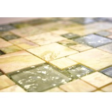 Nahaufnahme eines Mosaiks aus Glas und Stein