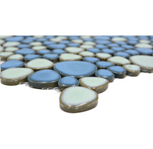 Mosaikfliesen in Steinoptik, blau und grün