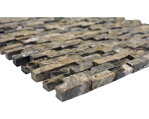 Natursteinmosaik XNC 3D76 Marmor braun 30,5x30,5 cm