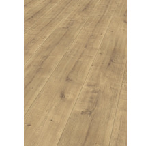 Verlegter Laminatboden im Holzoptik Design.