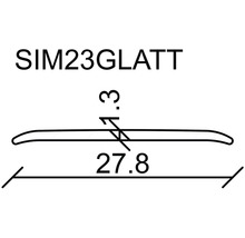 SIM23GLATT Produktabmessungen: 27,8 x 3,3 cm