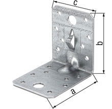 Winkelverbinder mit Abmessungen a, b und c