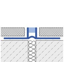 Illustration eines Dehnungsfugenprofils im Querschnitt