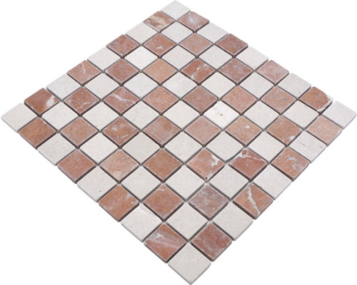 Natursteinmosaik MOS.32/1513R 30,5x30,5 cm beige/cotto