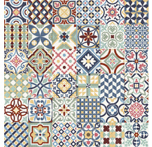 Muster aus dekorativen Fliesen mit verschiedenen geometrischen und floralen Designs