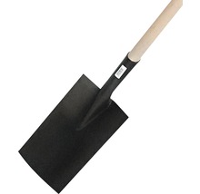 Spaten mit Holzgriff und Stahlblatt