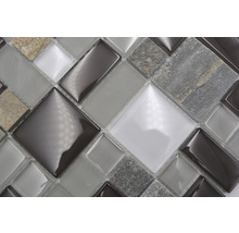 Mosaikfliese mit Glas- und Steinoptik