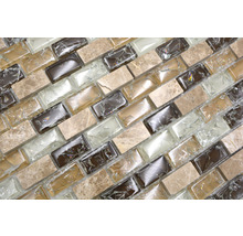 Mosaikfliese aus Glas und Stein