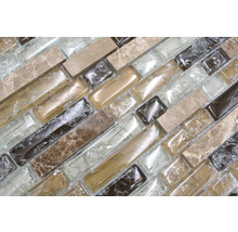 Mosaikfliesen aus Glas und Naturstein