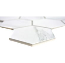 Sechseckige Fliese mit Marmorstruktur