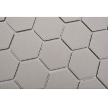 Nahaufnahme von sechseckigen Fliesen