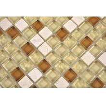 Mosaikfliesen aus Glas und Naturstein