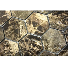 Sechseckige Mosaikfliese mit Marmoroptik