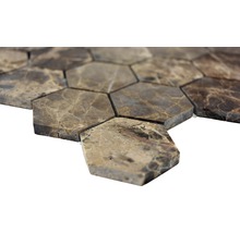 Sechseckige Mosaikfliesen aus Marmor