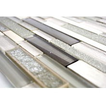 Mosaikfliese aus Glas mit rechteckigen Elementen