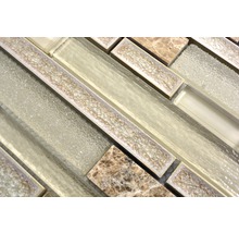 Mosaikfliese mit Glas- und Marmorelementen