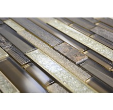 Mosaikfliese mit Glas- und Steinoptik