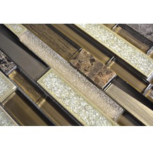 Mosaikfliese aus Glas und Stein