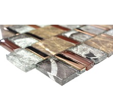 Mosaikfliese aus Glas und Stein