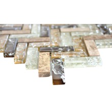 Mosaikfliese aus Glas und Stein