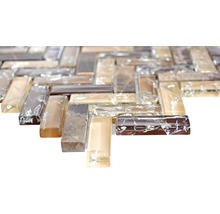 Mosaikfliese aus Glas und Stein
