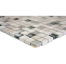Mosaikfliese aus Naturstein und Glas