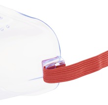 Detail einer Schutzbrille mit elastischem Band