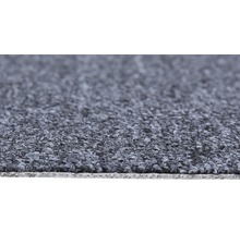 Nahaufnahme eines grauen Teppichs mit Schlingenstruktur